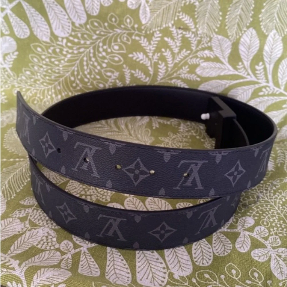 Louis Vuitton Black Monogram Men's Belt